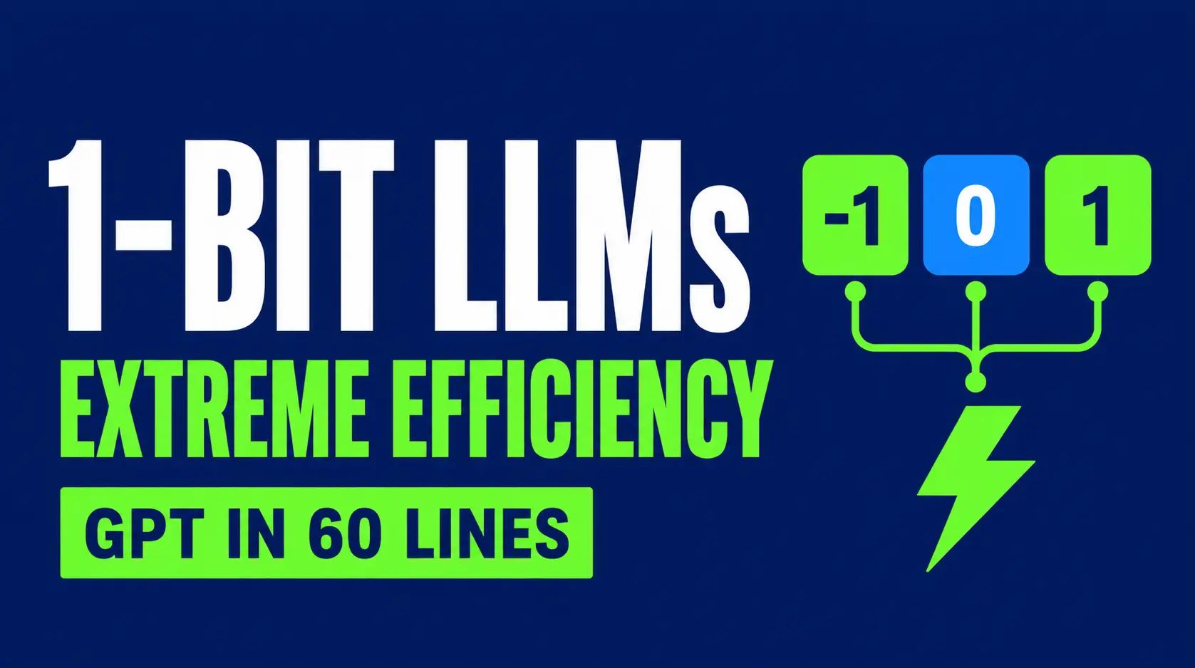 1-bit LLMs by Microsoft | Implementing GPT in 60 Lines